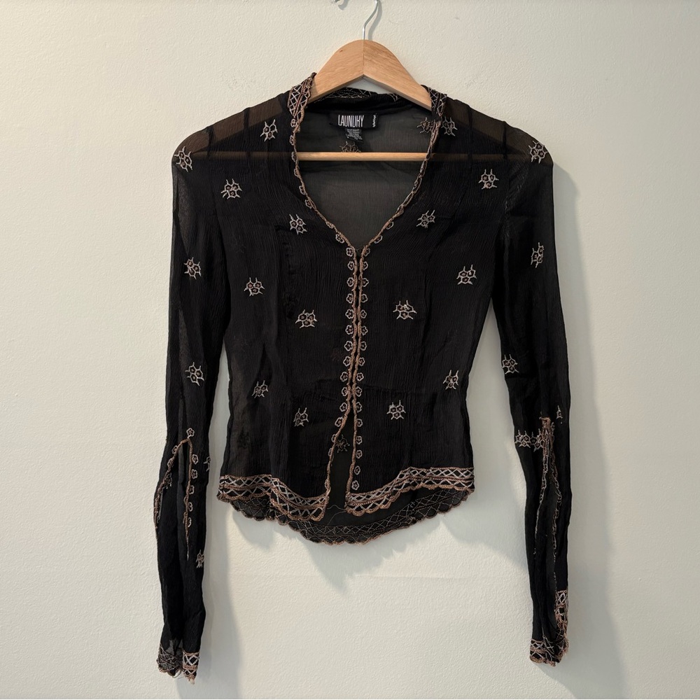 Laundry by Shelli Segal Vintage Sheer Top ASO Lorelai Gilmore